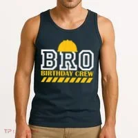 Birthday Bro Construction Crew Brother Tank Top thumb 3