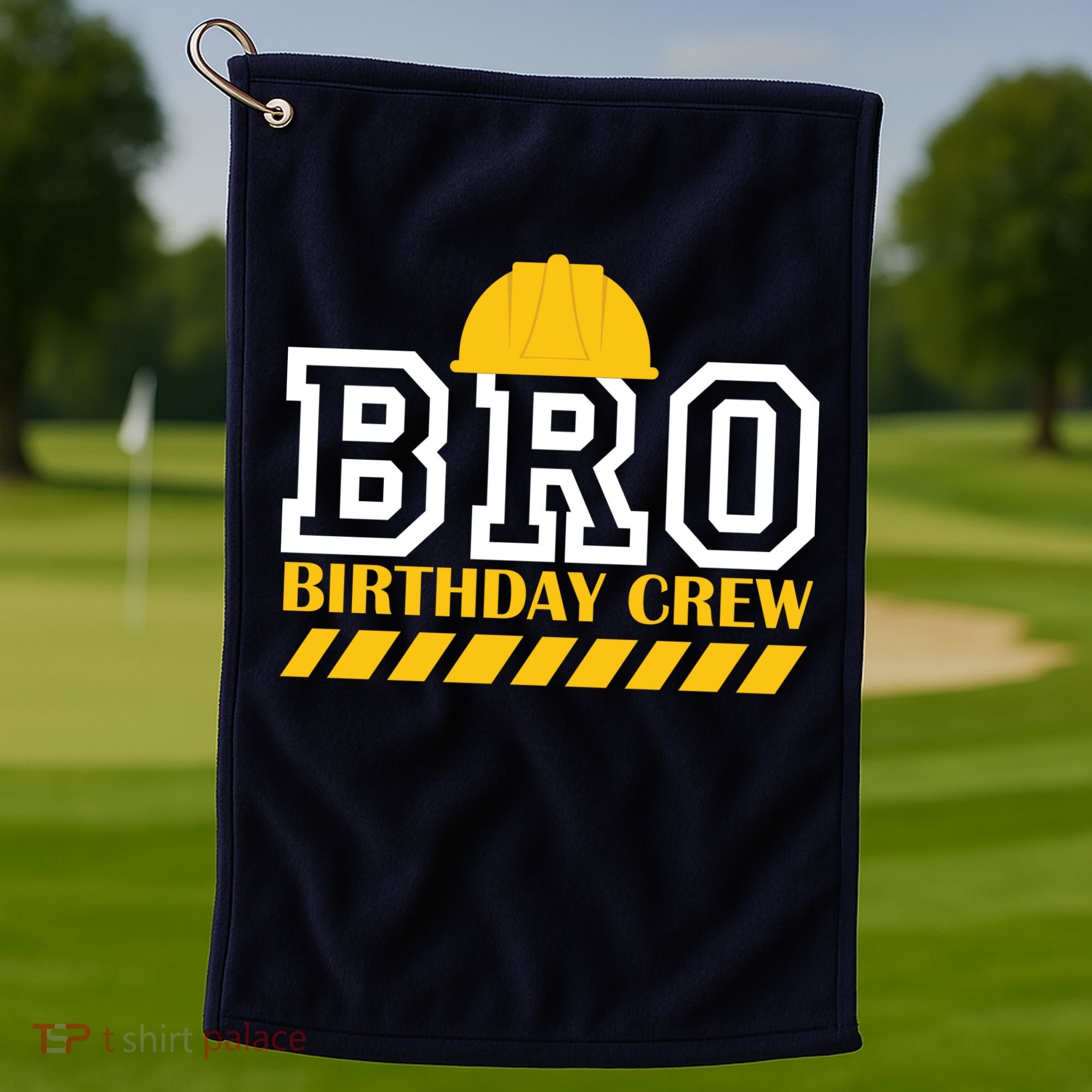 Birthday Bro Construction Crew Brother Golf Towel