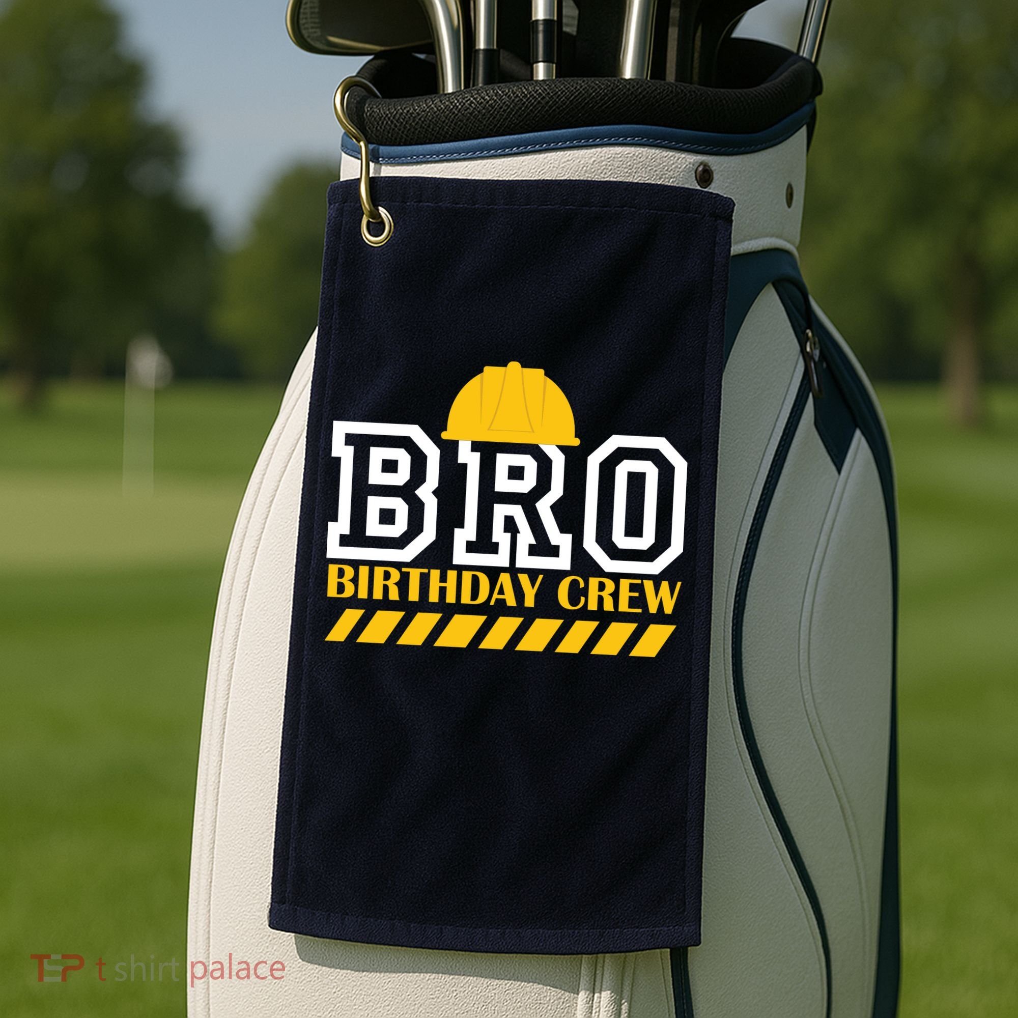 Birthday Bro Construction Crew Brother Golf Towel