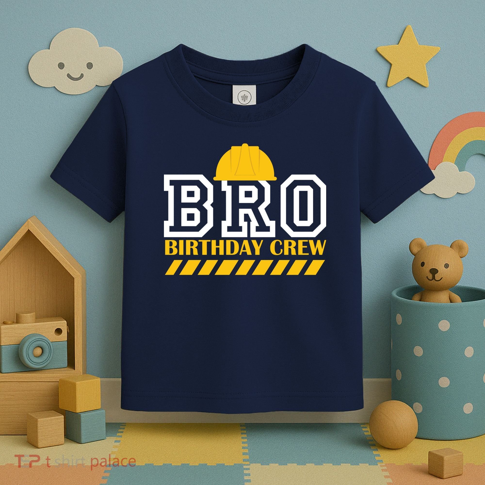 Birthday Bro Construction Crew Brother Toddler T-Shirt