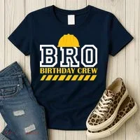Birthday Bro Construction Crew Brother Women's T-Shirt thumb 3