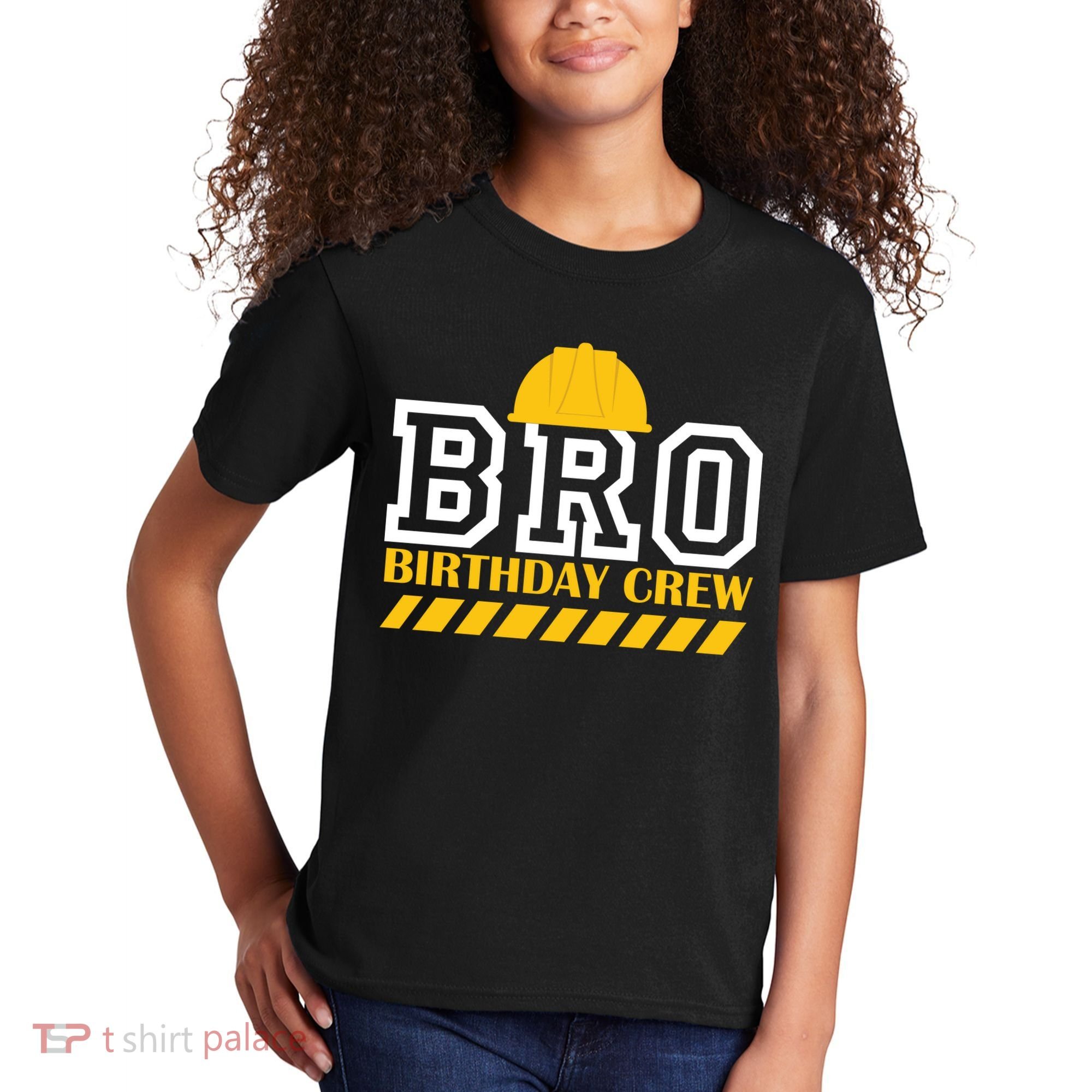 Birthday Bro Construction Crew Brother Kids T-Shirt