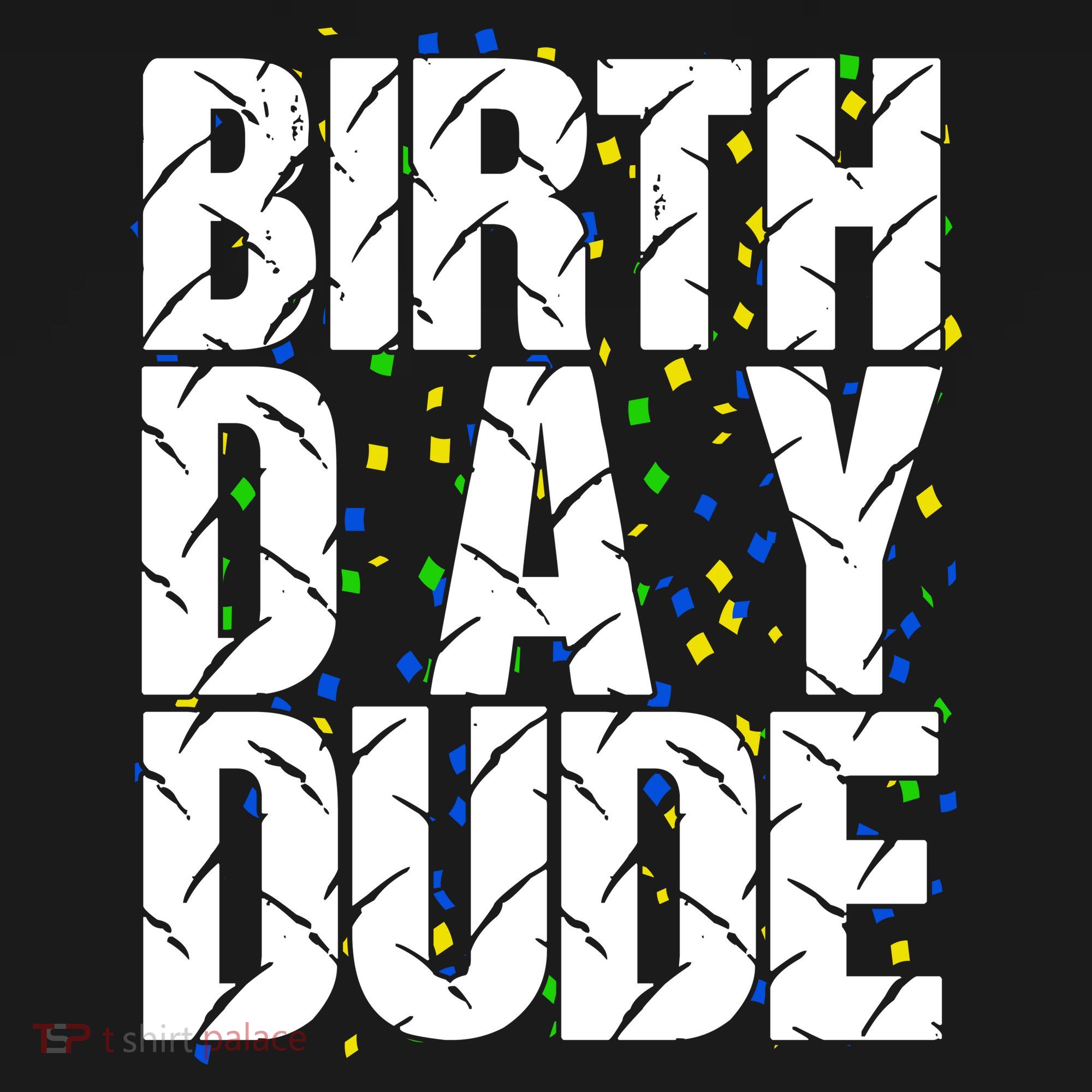 Birthday Dude With Confetti USA-Made Doggie Bandana
