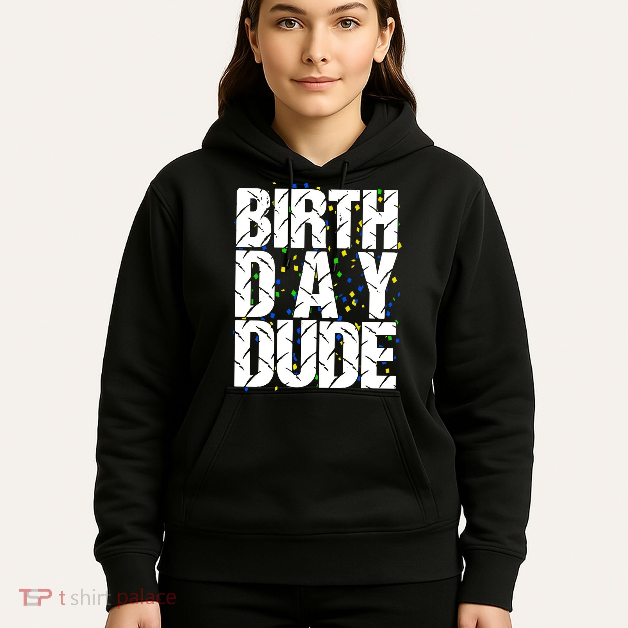 Birthday Dude With Confetti Hoodie