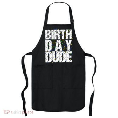 Birthday Dude With Confetti Apron