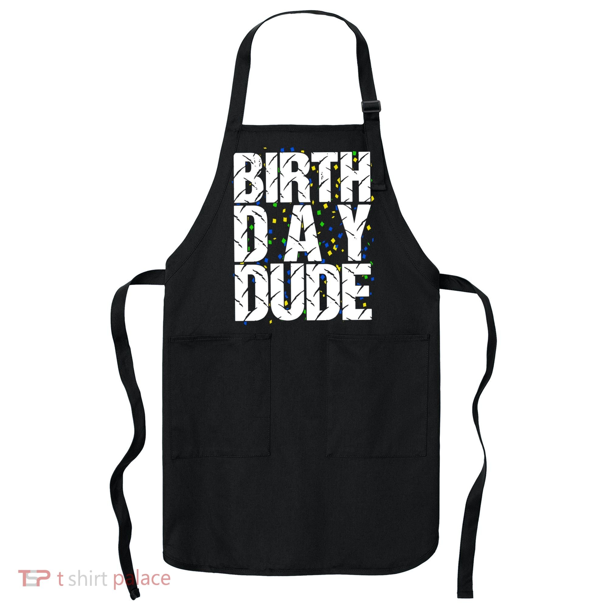 Birthday Dude With Confetti Apron