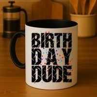 Birthday Dude With Confetti Coffee Mug thumb 4