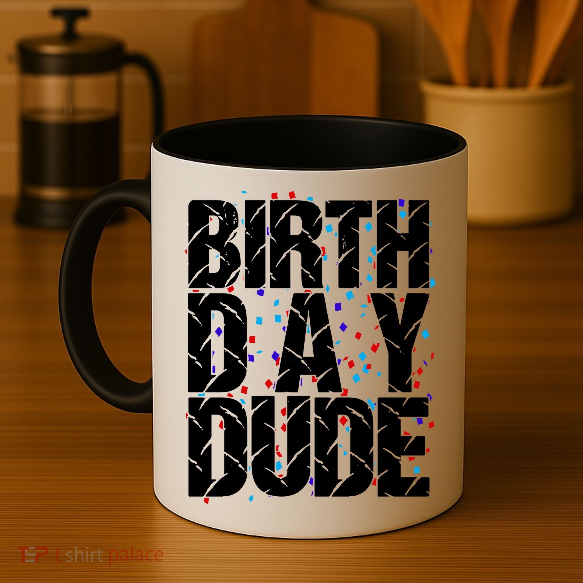 Birthday Dude With Confetti Coffee Mug
