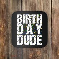 Birthday Dude With Confetti Coaster thumb 0