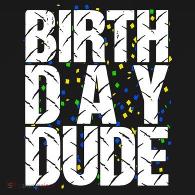 Birthday Dude With Confetti Youth Performance Sprint T-Shirt