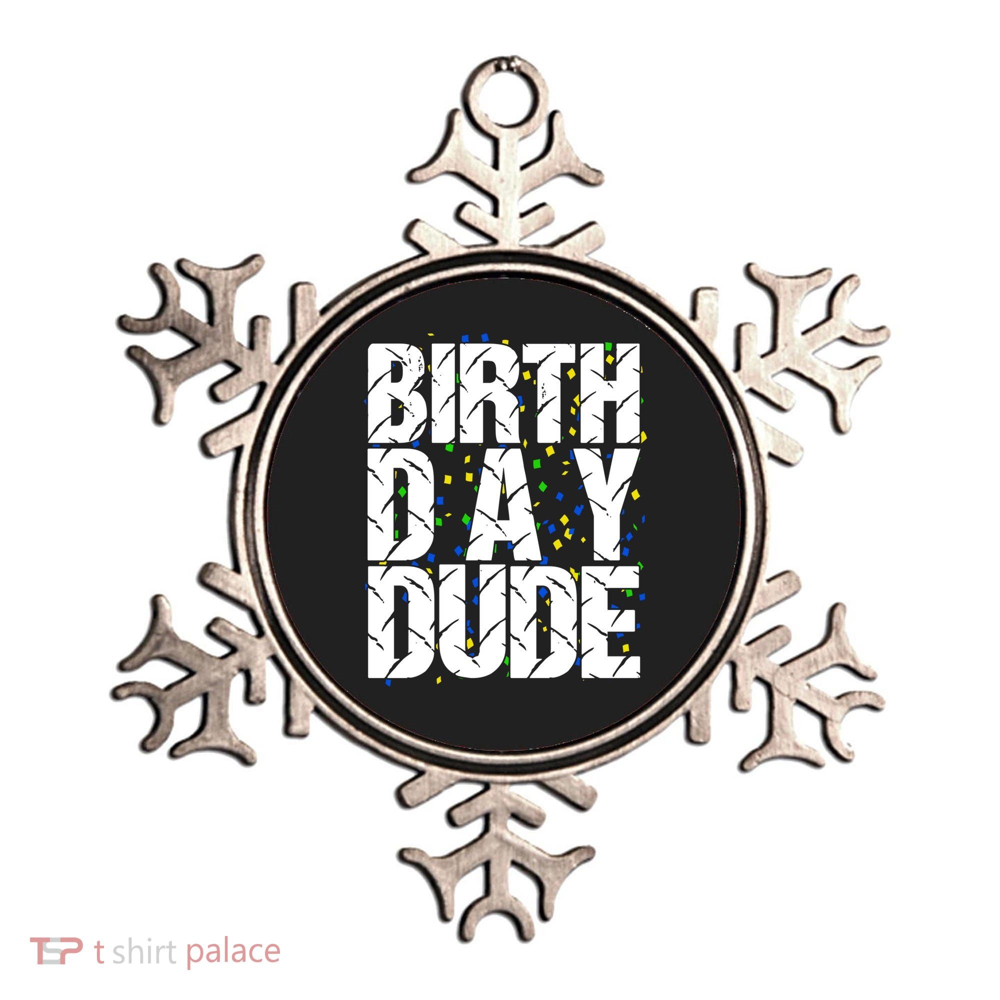 Birthday Dude With Confetti Ornament