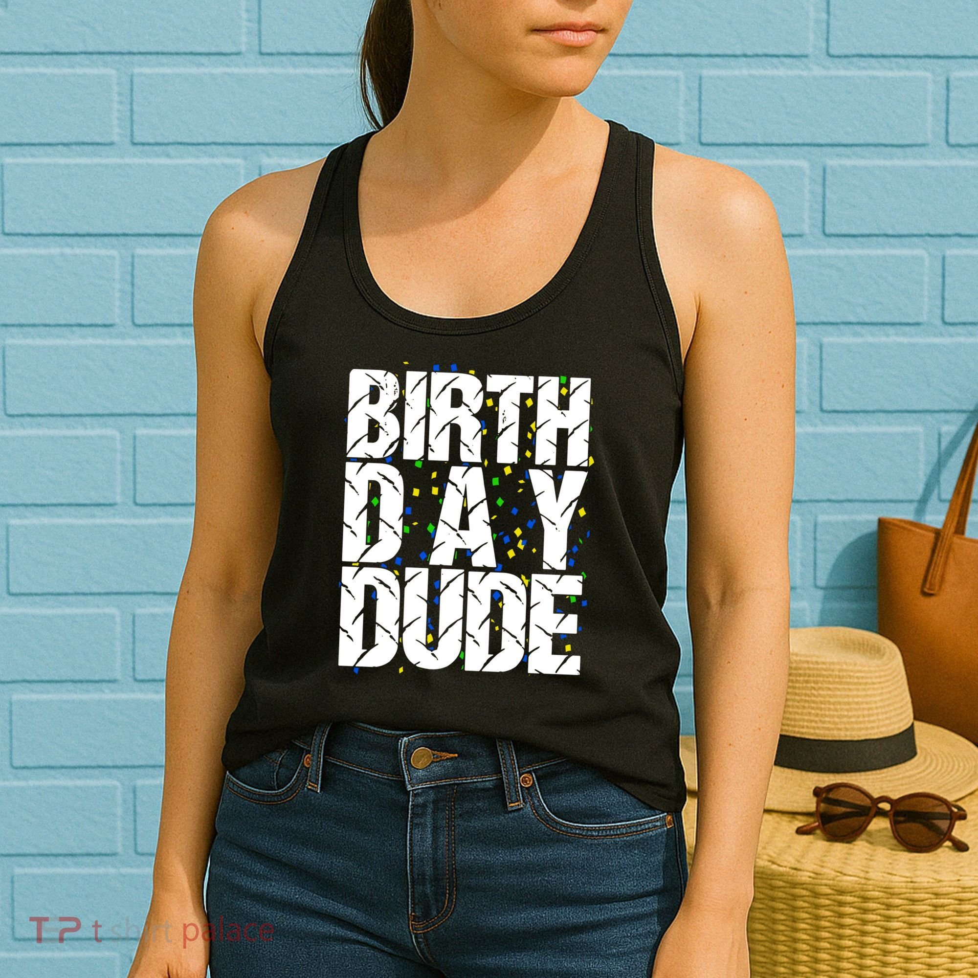 Birthday Dude With Confetti Women's Tank Top