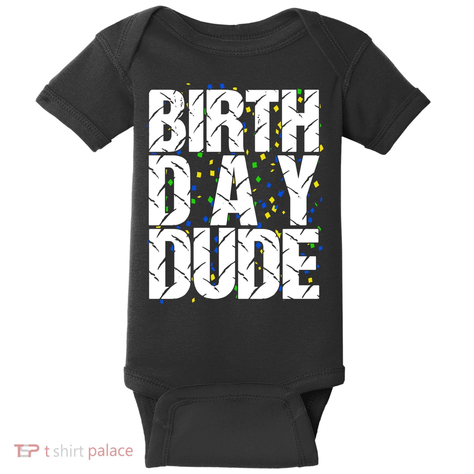 Birthday Dude With Confetti Baby Bodysuit