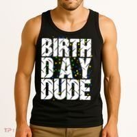 Birthday Dude With Confetti Tank Top thumb 3
