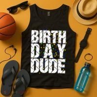 Birthday Dude With Confetti Tank Top thumb 4