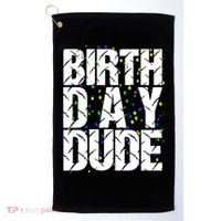 Birthday Dude With Confetti Golf Towel thumb 0