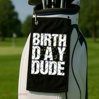 Birthday Dude With Confetti Golf Towel thumb 2