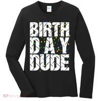 Birthday Dude With Confetti Women's Long Sleeve Shirt thumb 0