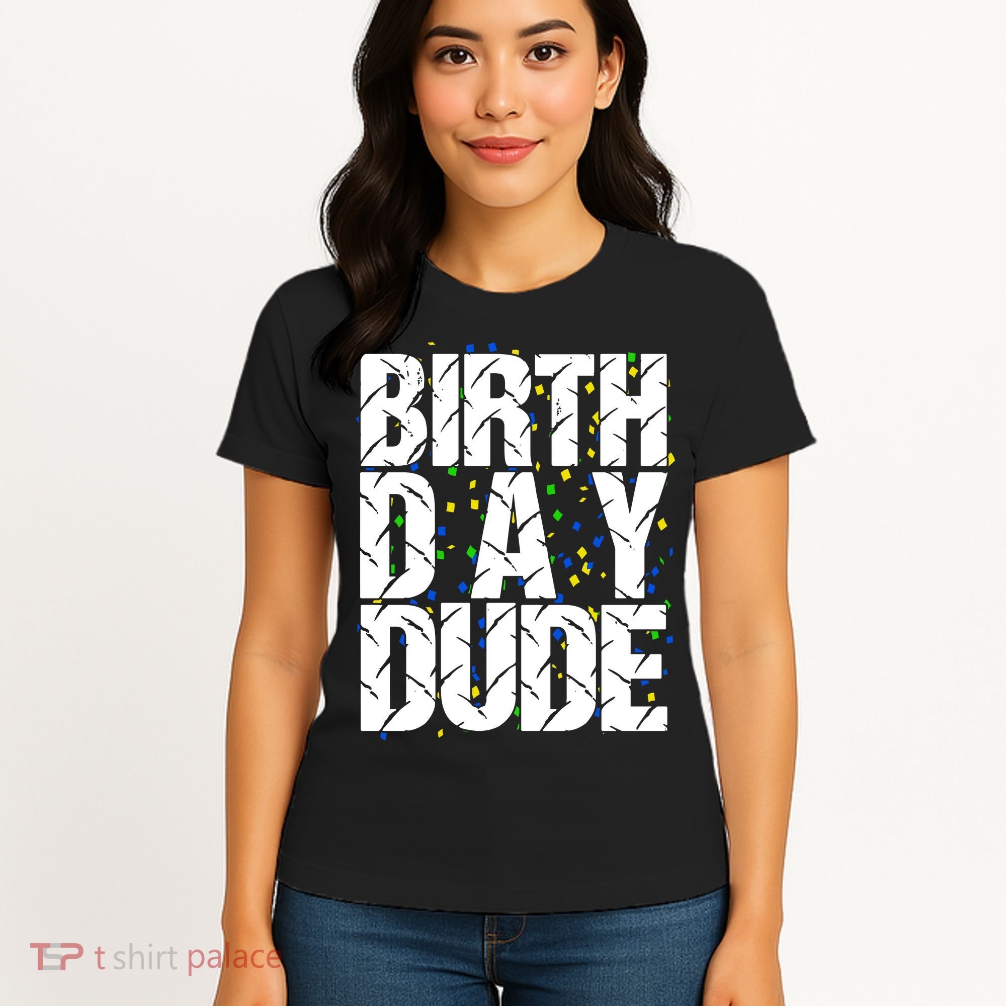 Birthday Dude With Confetti Women's T-Shirt