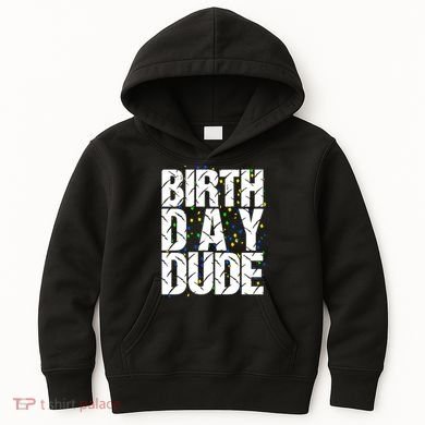 Birthday Dude With Confetti Kids Hoodie