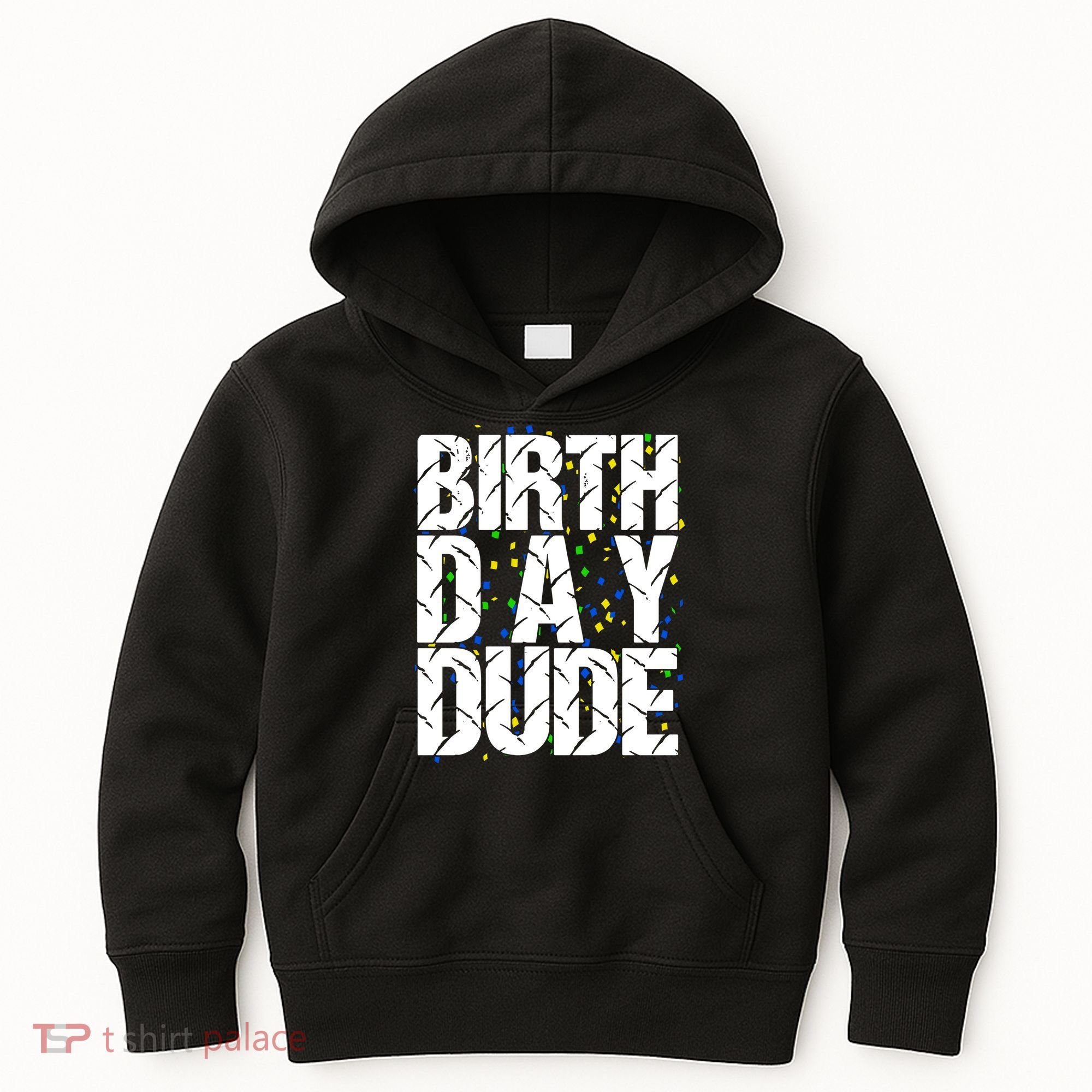 Birthday Dude With Confetti Kids Hoodie