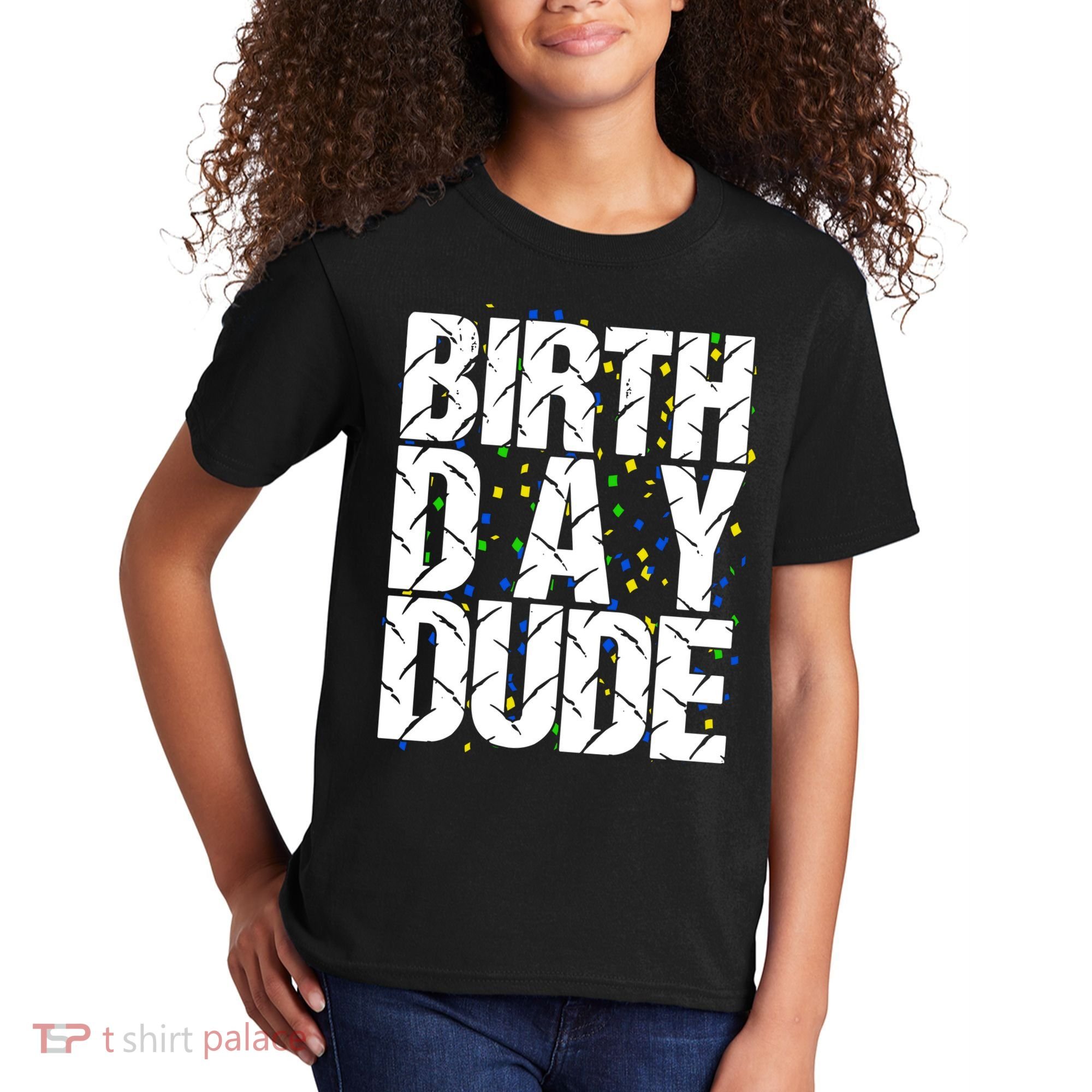 Birthday Dude With Confetti Kids T-Shirt