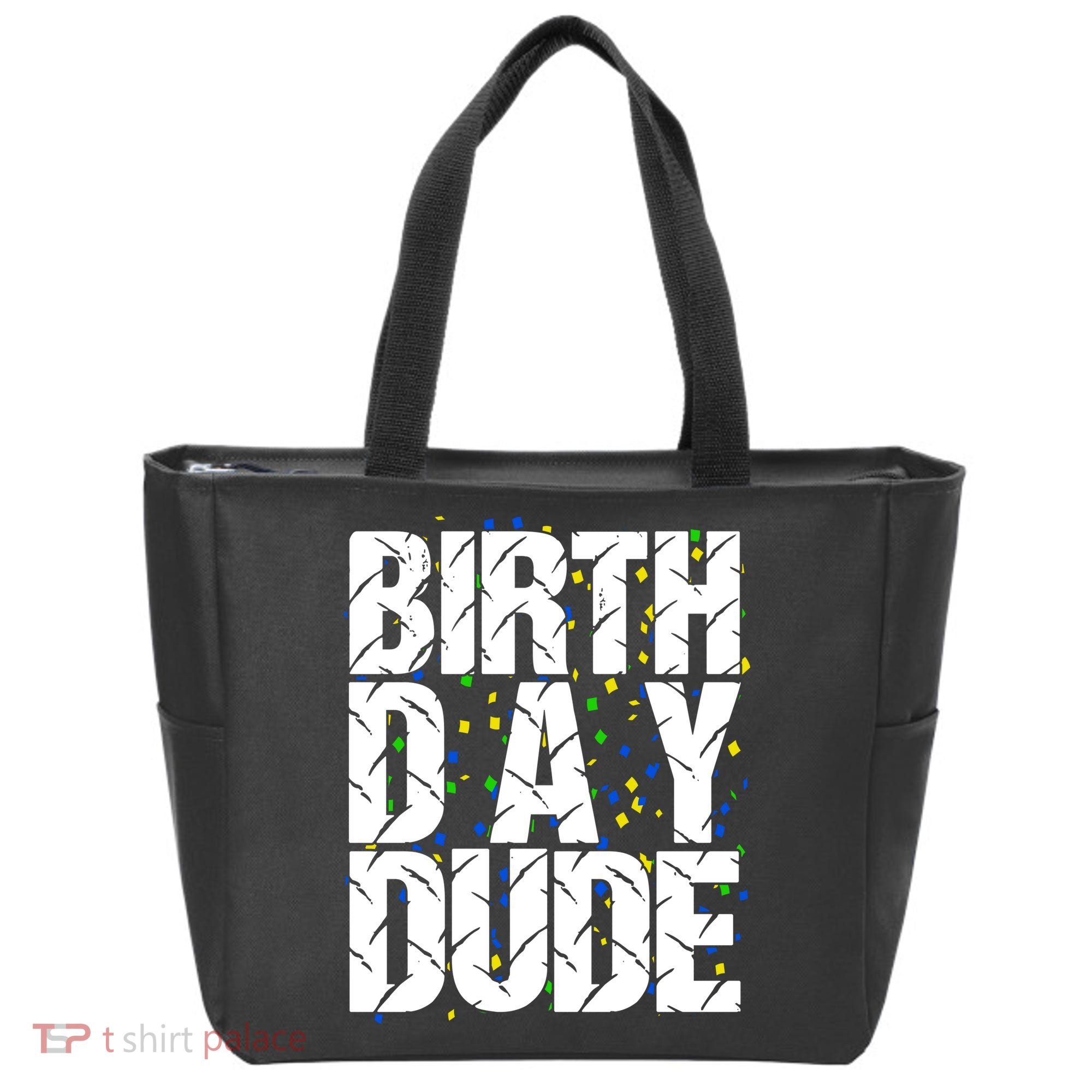 Birthday Dude With Confetti Tote Bag