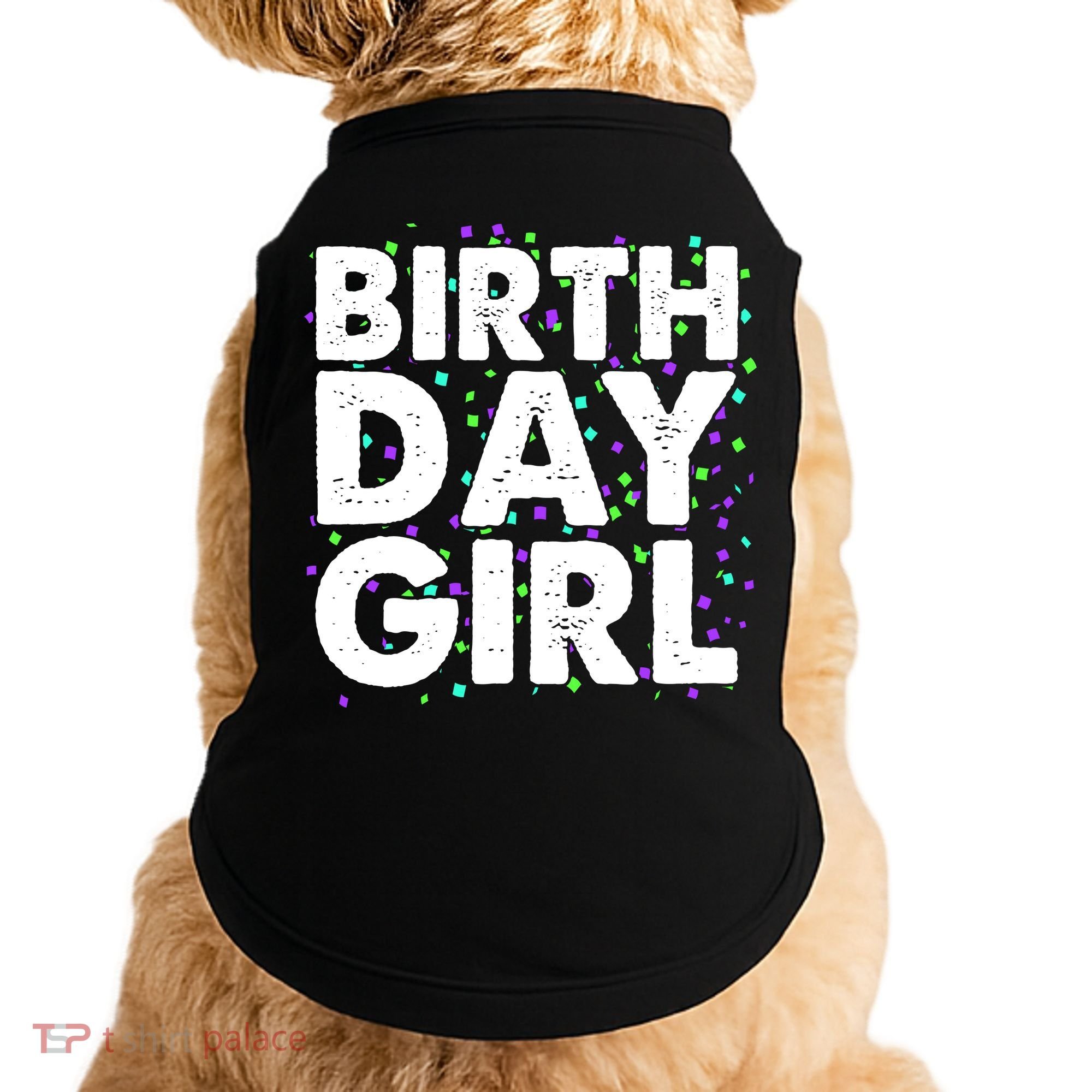 Birthday Girl With Confetti Doggie Tank