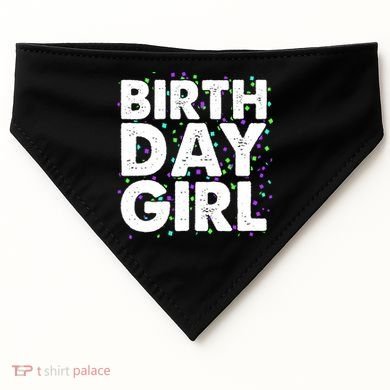 Birthday Girl With Confetti USA-Made Doggie Bandana