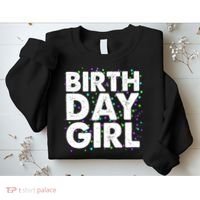 Birthday Girl With Confetti Sweatshirt thumb 2