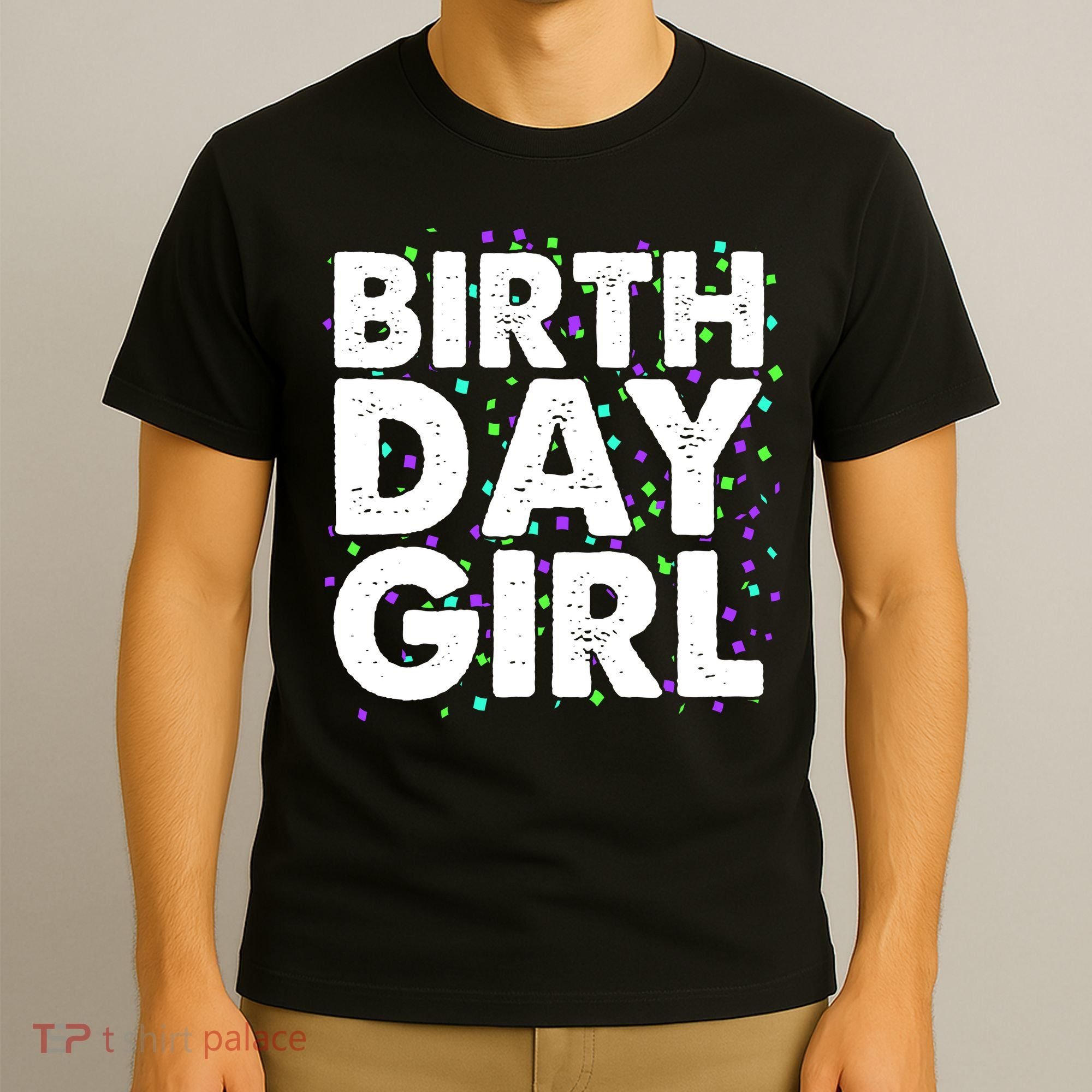 Birthday Girl With Confetti T-Shirt