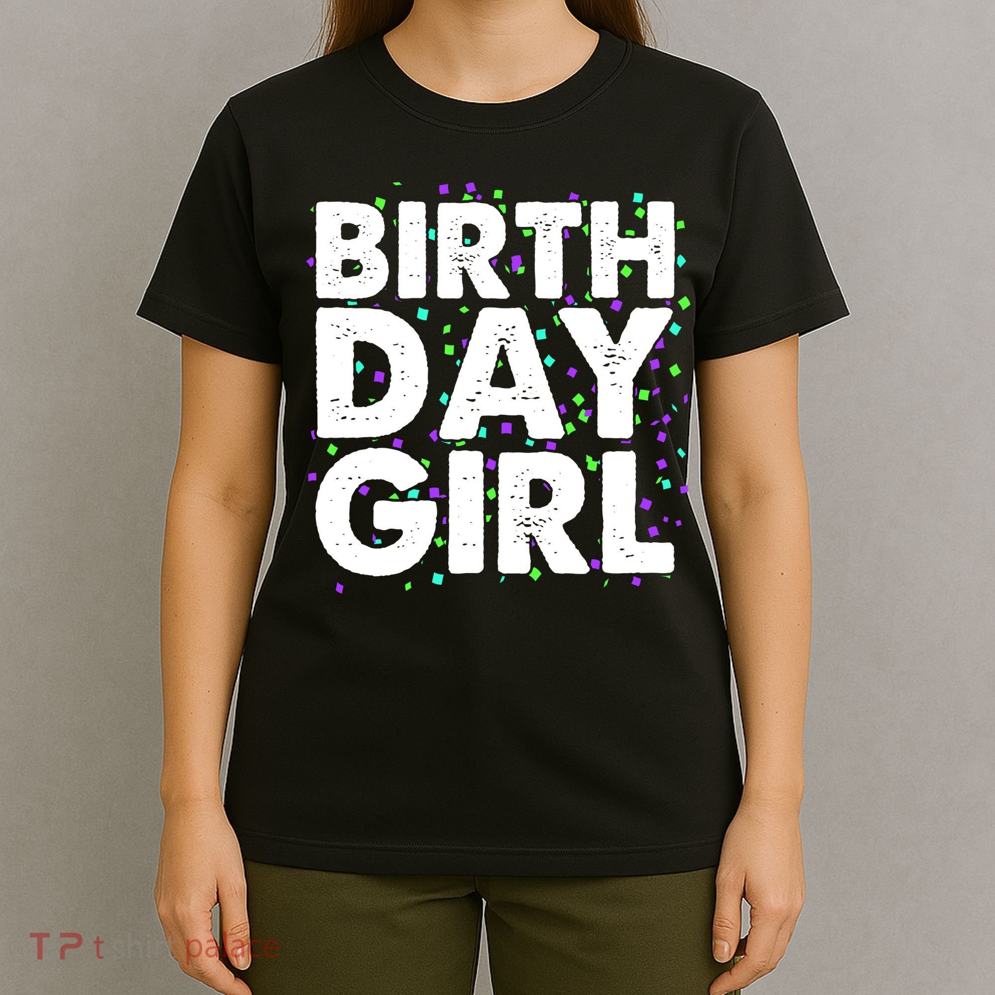 Birthday Girl With Confetti T-Shirt
