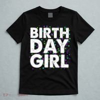 Birthday Girl With Confetti T-Shirt thumb 5