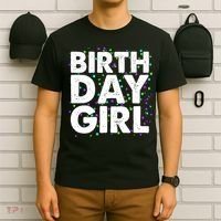 Birthday Girl With Confetti T-Shirt thumb 6