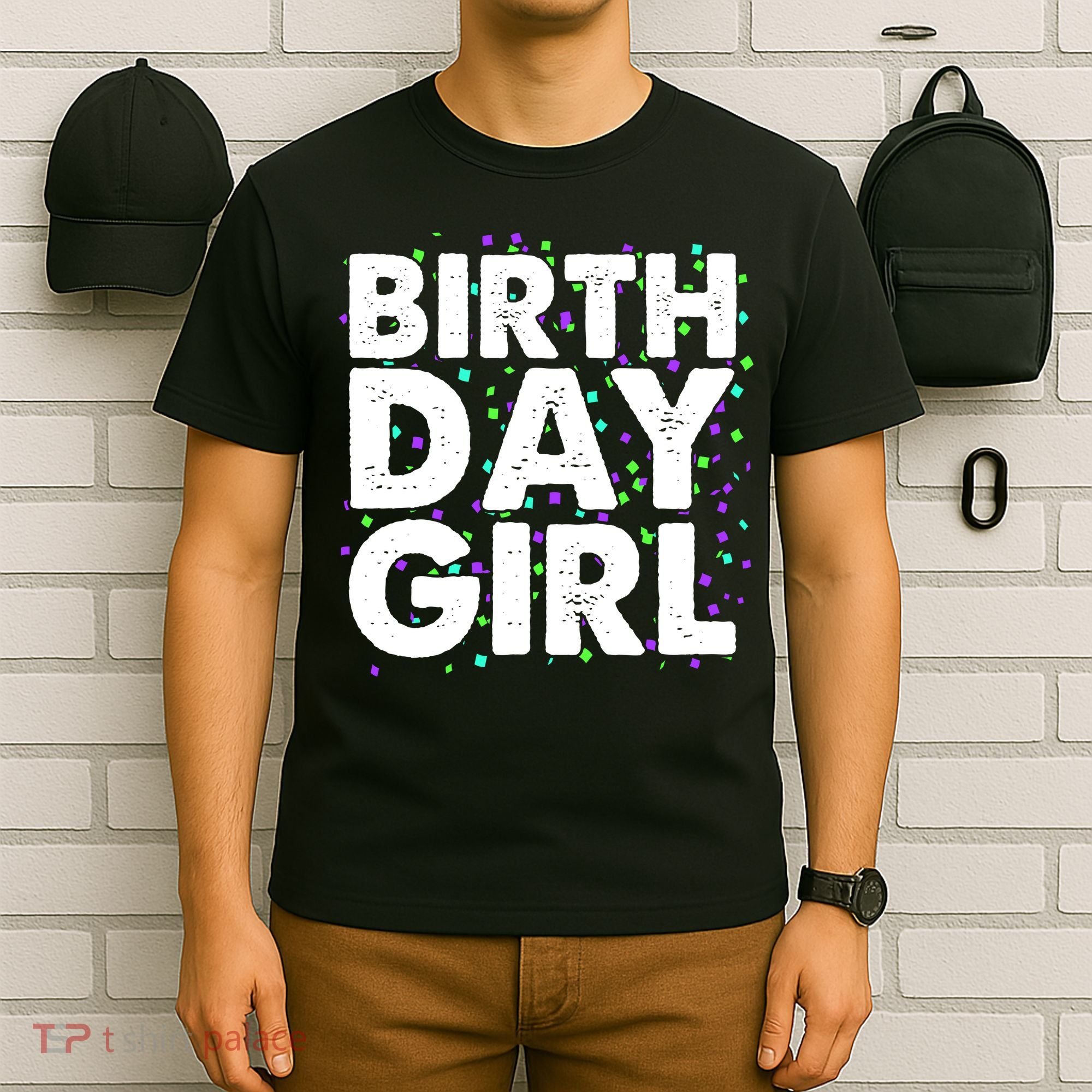 Birthday Girl With Confetti T-Shirt