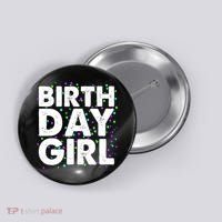 Birthday Girl With Confetti Button thumb 0