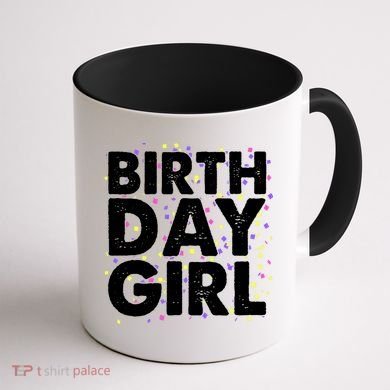 Birthday Girl With Confetti Coffee Mug back