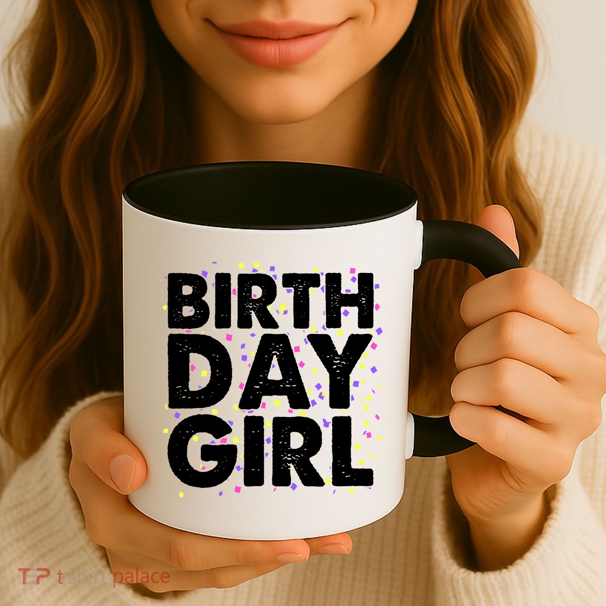 Birthday Girl With Confetti Coffee Mug
