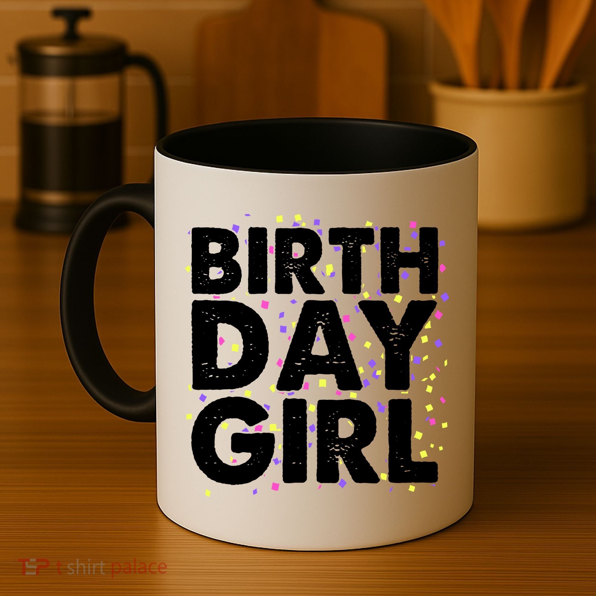 Birthday Girl With Confetti Coffee Mug