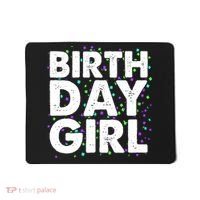 Birthday Girl With Confetti Mousepad thumb 0