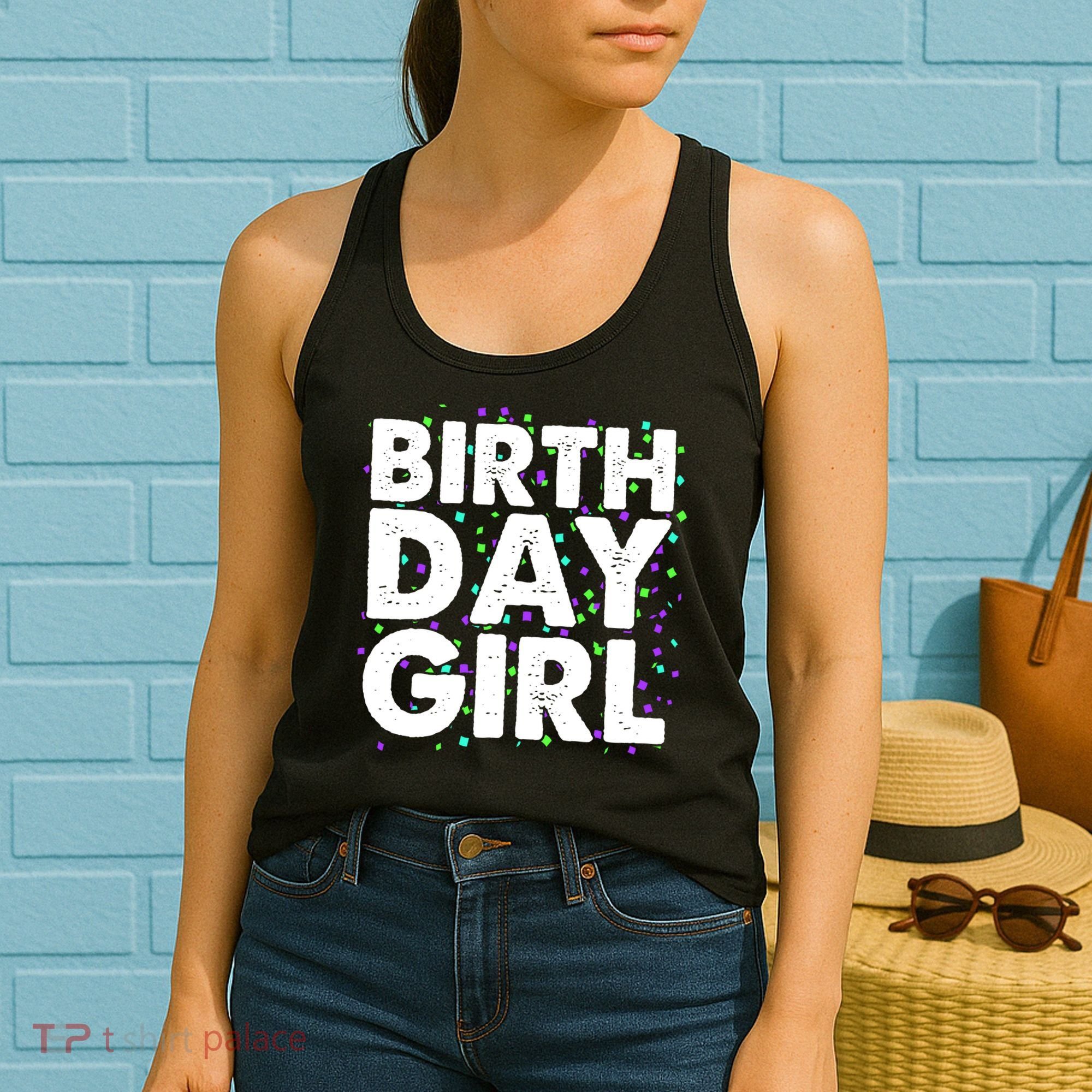 Birthday Girl With Confetti Women's Tank Top