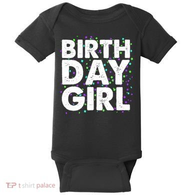 Birthday Girl With Confetti Baby Bodysuit