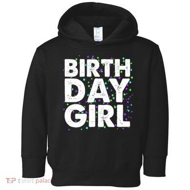 Birthday Girl With Confetti Toddler Hoodie