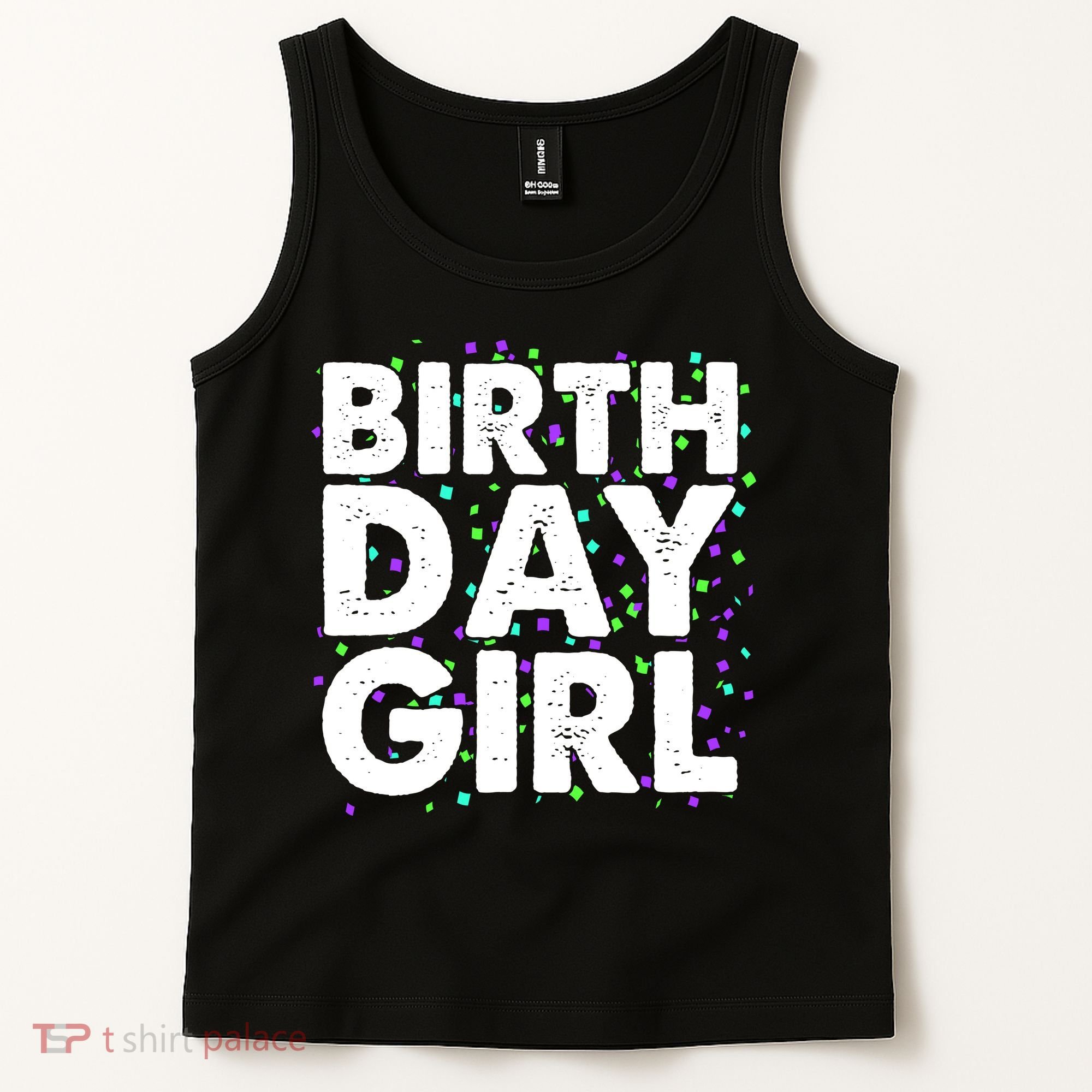 Birthday Girl With Confetti Tank Top