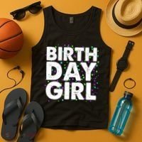Birthday Girl With Confetti Tank Top thumb 4