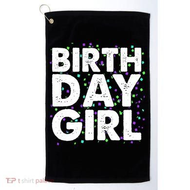 Birthday Girl With Confetti Golf Towel