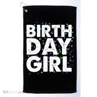 Birthday Girl With Confetti Golf Towel thumb 0