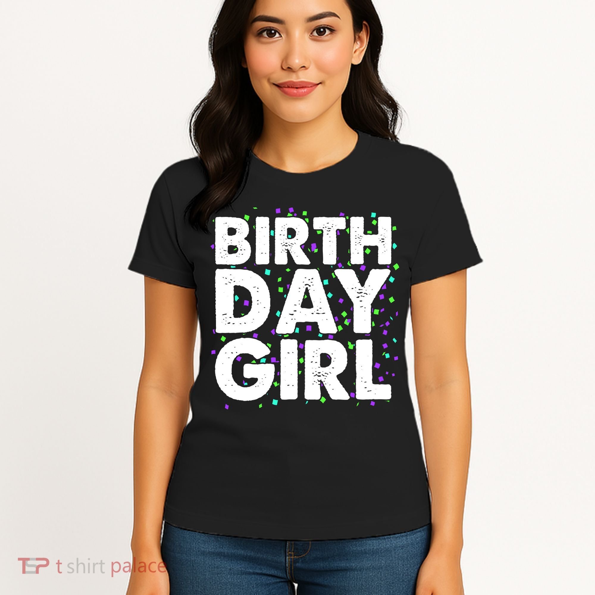 Birthday Girl With Confetti Women's T-Shirt