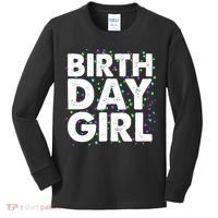 Birthday Girl With Confetti Kids Long Sleeve Shirt thumb 0