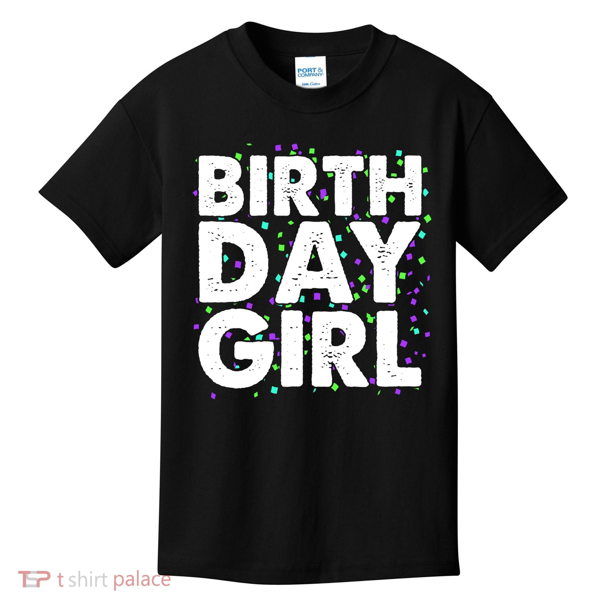 Birthday Girl With Confetti Kids T-Shirt